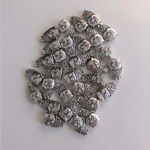 NEW 20 Pack of Metal Owl Beads